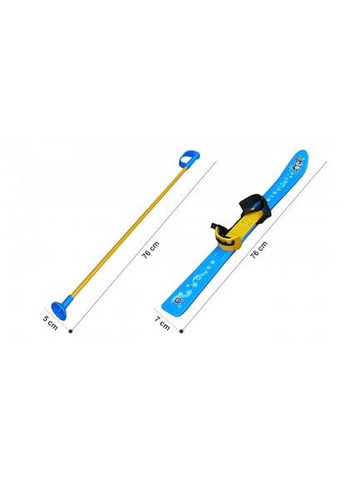 Лыжи с палками детские красные, арт. 3350 ТехноК (317259247)