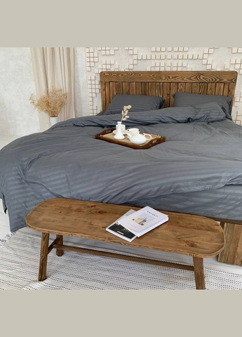 Семейный КПБ микро страйп сатин "Графит" (145х210, 70х70) Glav Textile (297365362)