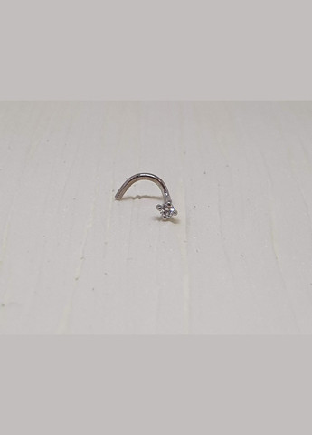 Золота сережка-пірсинг в ніс з діамантом. 1122121Р_Б/2 Астор (322416171)