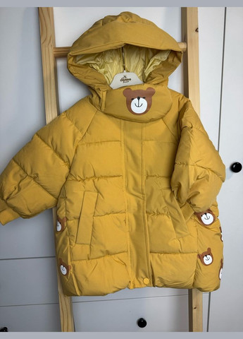 Комбінована зимня пальто зимове дитяче bear жовте 10640 No Brand