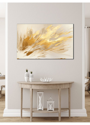 Картина на стену в гостиную/спальню с 3D-эффектом "Золотой акцент" 60x100 см MN10155 Mako (373272960)