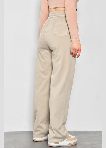 Штани жіночі розкльошені напівбатальні бежевого кольору Let's Shop (278274504)