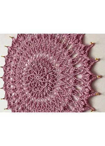 Мандала "Утренняя дымка" – вязаная картина ручной работы, 30×30 см, деревянный артборд Dream Studio (367586896)