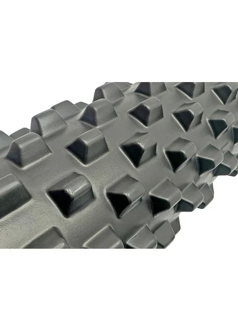 Массажный ролик EVA 45 см Черный 3D поверхность EasyFit (393590597)