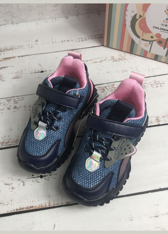 Темно-синие всесезонные кроссовки детские для девочки том.м темно-синий (517) Том.М