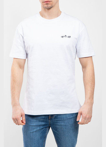 Белая белая хлопковая футболка с принтом на спине Off-White