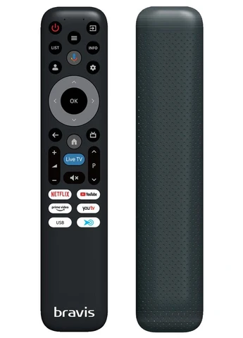 LED-телевізор 32 дюйми чорний ADS 1366x768 Smart TV Bravis (386704593)