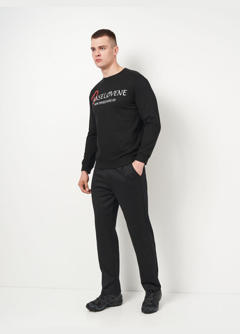 Чорний світшот з бавовни H&M однотонний (337498528)