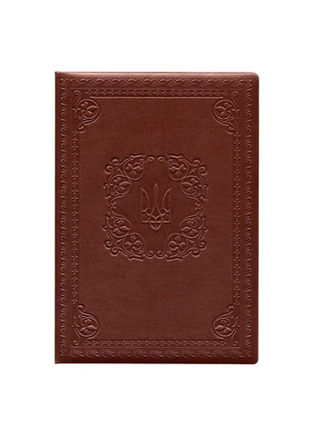 Сувенирная папка "Рамка с гербом" коричневая А4, обложка искусственная кожа Vivella Фабрика Поліграфіст (281999742)