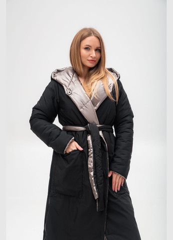 Чорне зимнє Пальто Чорний Зима Повсякденний Alberto Bini