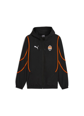 Черная демисезонная куртка fc shakhtar donetsk pre-match woven jacket men Puma