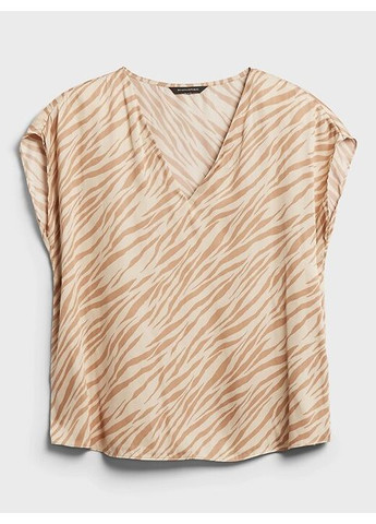 Бежева блуза вільного крою весняно-літня Banana Republic