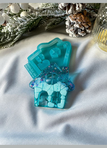 Молд Будиночок з вікном на даху для новорічних іграшок на ялинку силіконова форма для епоксидної смоли No Brand (370567082)