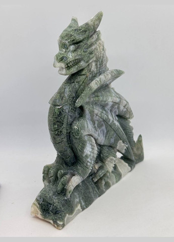 Дракон з мохового агату 210*200*50 мм Комбінований No Brand (337510786)