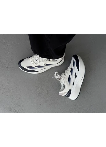 Білі літні кросівки adidas adizero evo sl white/dark blue адідас адізеро No Brand