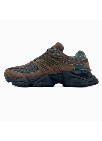 Сірі Осінні кросівки чоловічі new balance 9060 brown dark green нью беланс 9060 No Brand
