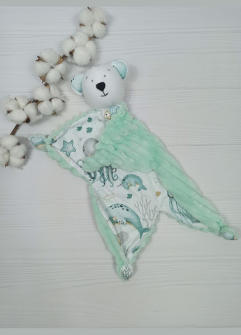 Набор комфортер с слюнявчиком 5 единиц a.l.babybox Морские обитатели No Brand (315488153)