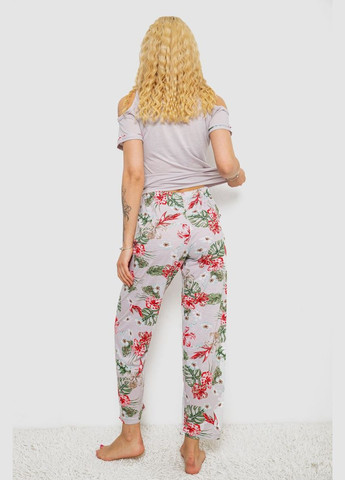 Сиреневая пижама женская с принтом Ager 243R2038-C