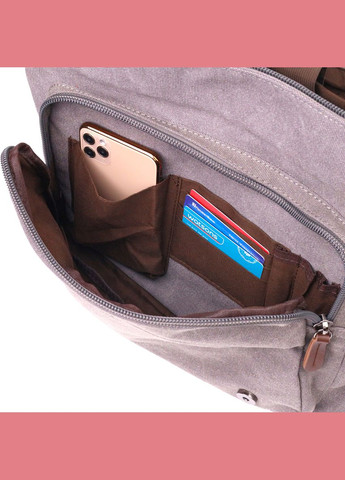 Сумка мужская через плечо для ноутбука из текстиля 21241 Серая Vintage (302009045)