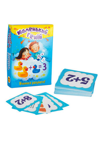 Учебные карточки Маленький гений для детей 3+ карточки для развития математики и логики Strateg (369758368)