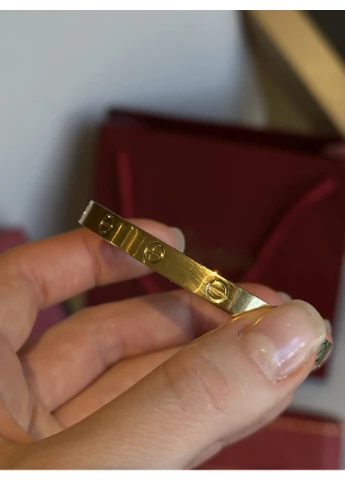 Cartier Love 4 Diamond 18k Yellow Gold Bracelet 16 No Brand (386417275)