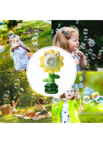 Мыльные пузыри Flower Bubble Machine BJC5ABearYellow со светом Seli No Brand (393180342)