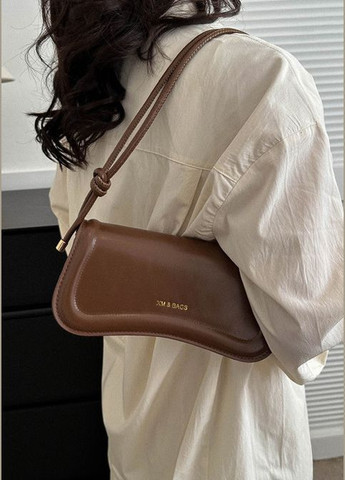 Женская сумка 3973 багет коричневая No Brand (303323102)