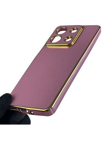 Чехол для Redmi Note 13 5G с золотой окантовкой с защитой камеры на сяоми редми нот 13 5г черничный Xiaomi (366022422)