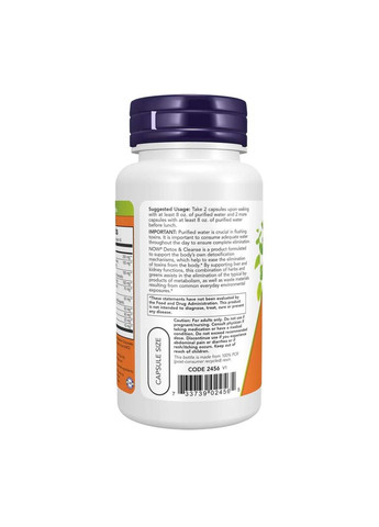 , детоксикація й очищення, 90 капсул Now Foods (361972088)