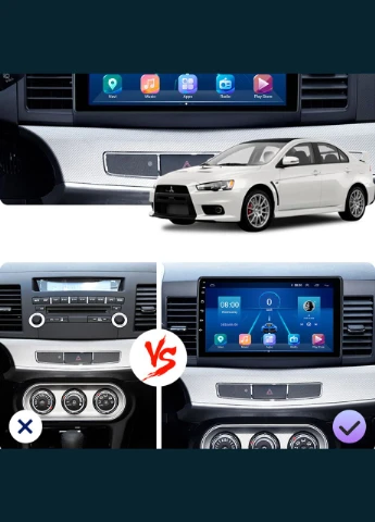 Штатная магнитола для Mitsubishi Lancer X Рестайлинг 2 2015-2017 экран 10" 6/128Gb 4G Wi-Fi GPS Top Lesko (378932474)