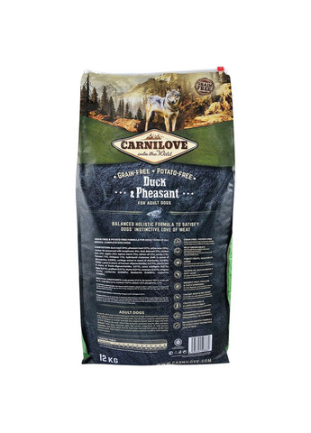 Сухий корм з качкою та фазаном Duck Pheasant Карнілов для собак всіх порід 12 кг (8595602508860) Carnilove (362702013)