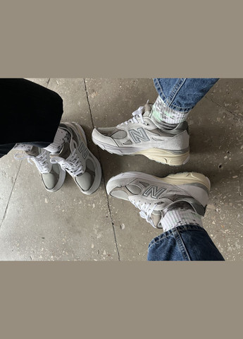 Кроссовки женские и мужские New Balance 990 grey brown | Нью Беланс 990 серые коричневые No Brand серые демисезоны (316663543)