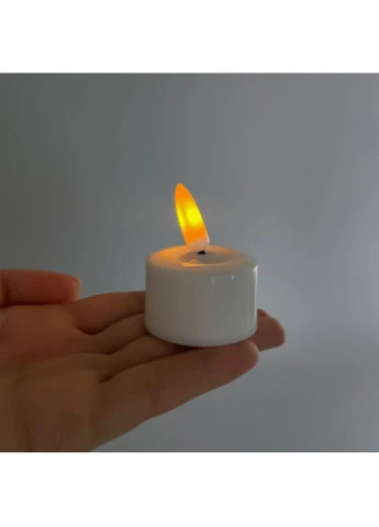 Набір з 4 світлодіодних свічок (LED), білий, 5,2 см ELISEY (386671445)
