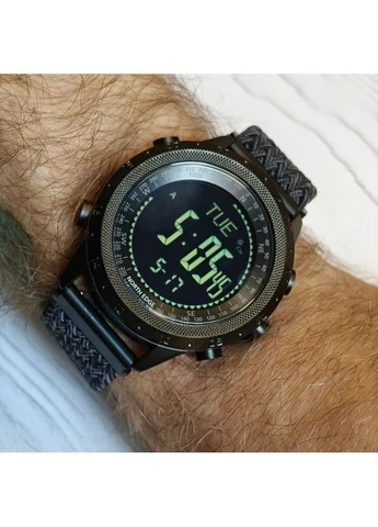 Чоловічий спортивний водостійкий тактичний з компасом годинник Desert Nylon Power 5BAR з компасом North Edge (376798253)