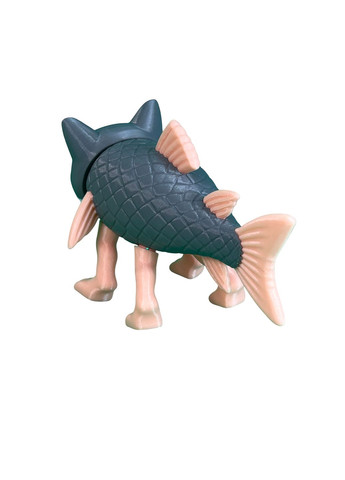 Игрушка Trulimero trulichina Кот-рыба из серии Italian Brainrot, серый 11 см (PIG10036) DrukHouse3D (352166144)