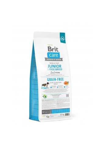 Корм сухий Dog Grain-free Junior Large Breed для молодих собак великих порід беззерновий з лососем 12 кг Brit Care (362701438)