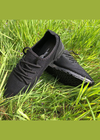 Черные летние мужские кроссовки сетка Trend 97234