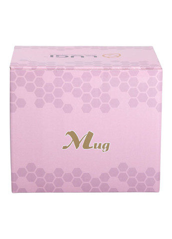 Кружка порцелянова із золотим обідком та ручкою 420 мл бежевий чайний посуд для кави та чаю ProDobro (364189639)