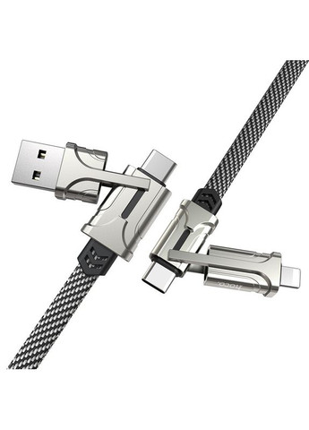 Кабель для зарядки телефону Combo USB to Lightning/USB to Type-C/Type-C to Type-C/Type-C to Lightning S22 Hoco (337350647)