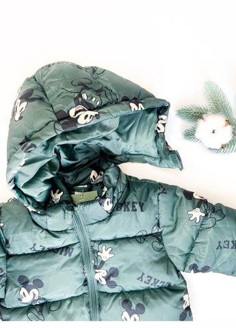 Зеленая зимняя куртка 86 см зеленый артикул л299. H&M
