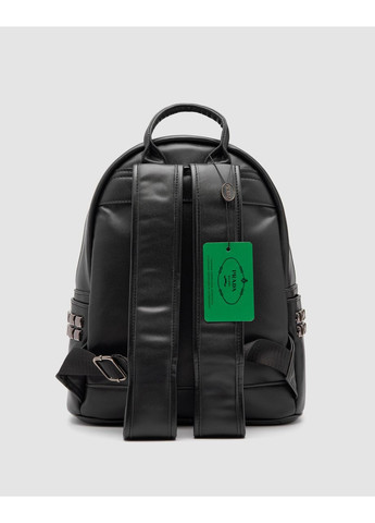 Городской рюкзак Saffiano Leather Backpack Black No Brand (362488669)