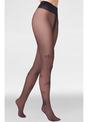 Колготки в сердечка з написом 40 den Allure F13 Marilyn (364688244)