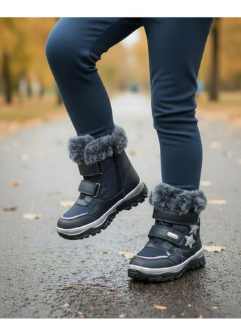 Зимові черевики для дівчинки на вовні,зимові дутики для дівчинки,зимові черевики на липучках Клібі Clibee (365699787)