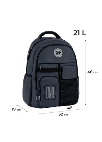 Рюкзак Education Teens 184 темно-сірий GoPack (389503577)