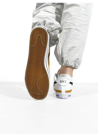 КРОСІВКИ ЖІНОЧІ NIKE COURT LEGACY WHITE BLACK НАЙК КОУРТ ЛЕГАСІ No Brand чорні демісезони (367168608)