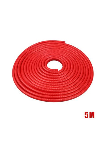 Молдинг на кромку двери металлическое основание Красный 5м (6*9мм) мягкий No Brand (354758593)