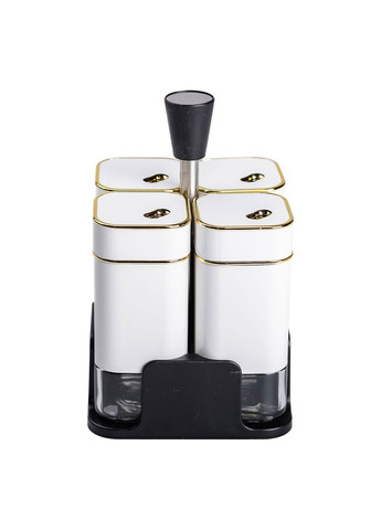 Набір для спецій на підставці 4 предмети 10х10х17 см ємності для приправ 120 мл HP-1312 Jooki (358706184)
