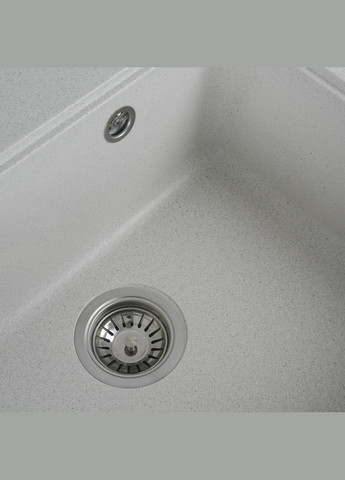 Гранітна мийка для кухні VESTA 5852 матова Біла в крапку Valeso (336937580)