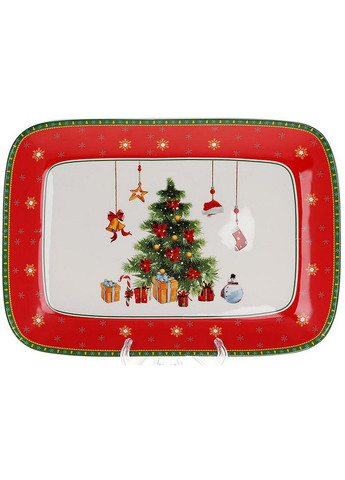 Блюдо прямоугольное "с рождеством", фарфоровое Bona (282591978)