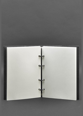 Кожаный блокнот на кольцах (софт-бук) 9.0 с жёсткой чёрной обложкой (A-026821) BlankNote (328961654)